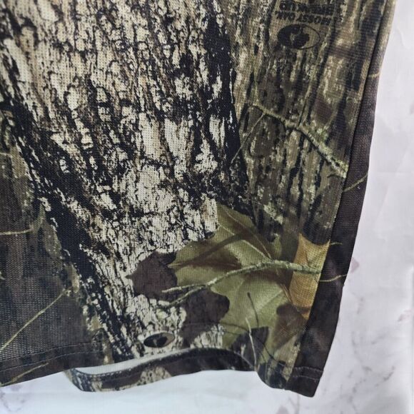 Mossy Oak Shirt Mens 2XL Camo Break Up Short Sleeve Whicking Poly Maple Woodland - Picture 3 of 9